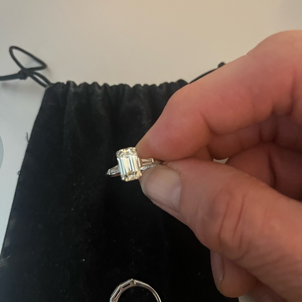 Diamond ring and wedding band